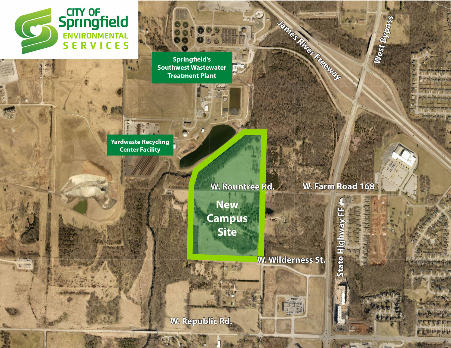 The project site is in southwest Springfield.